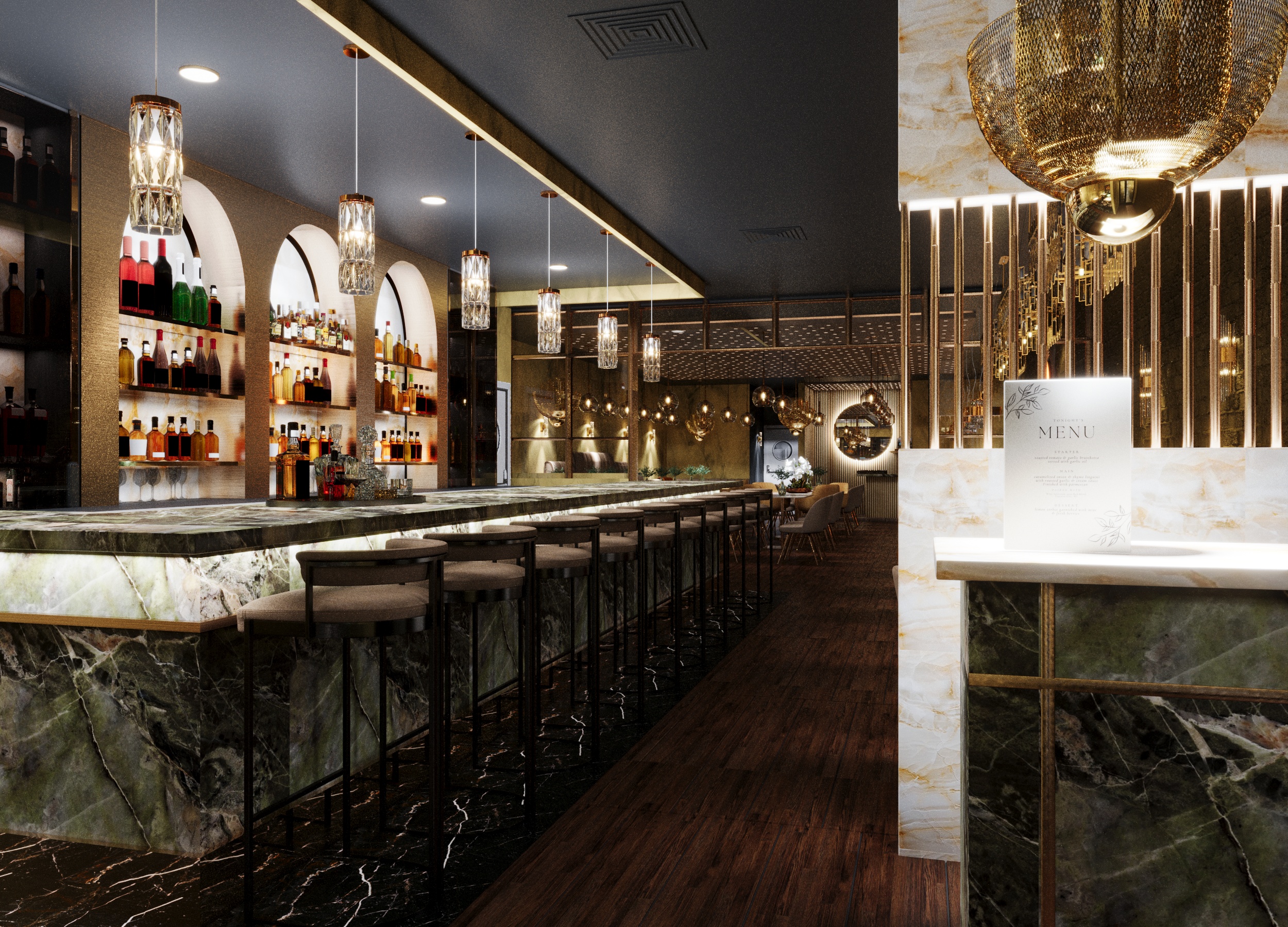 Full bar design