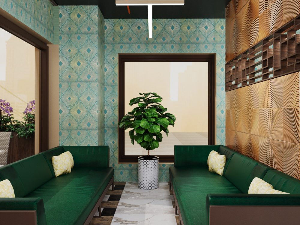 D1. Sofas at window